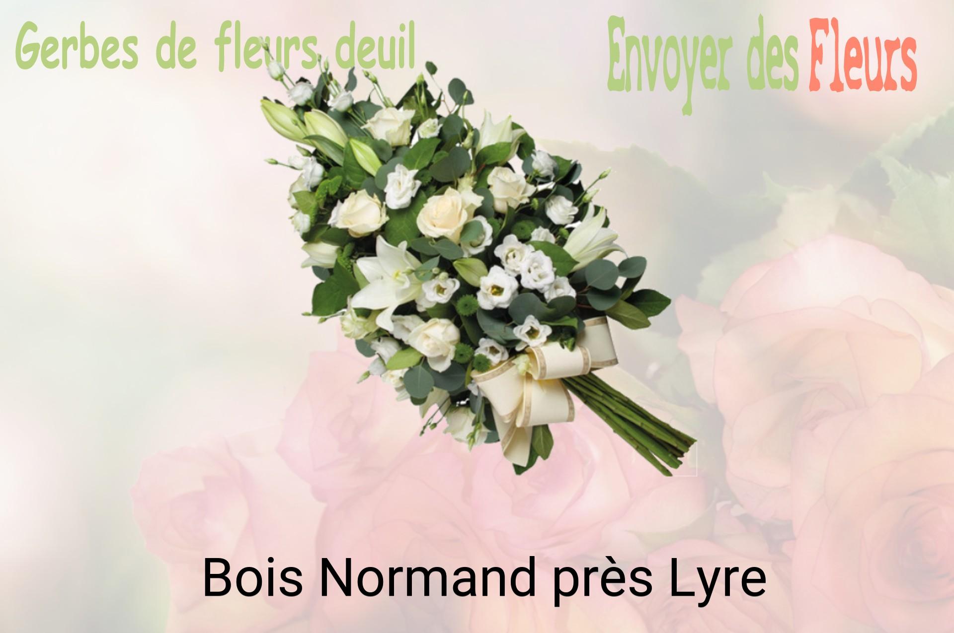 Gerbe de fleurs de deuil livrée à Bois-Normand-près-Lyre